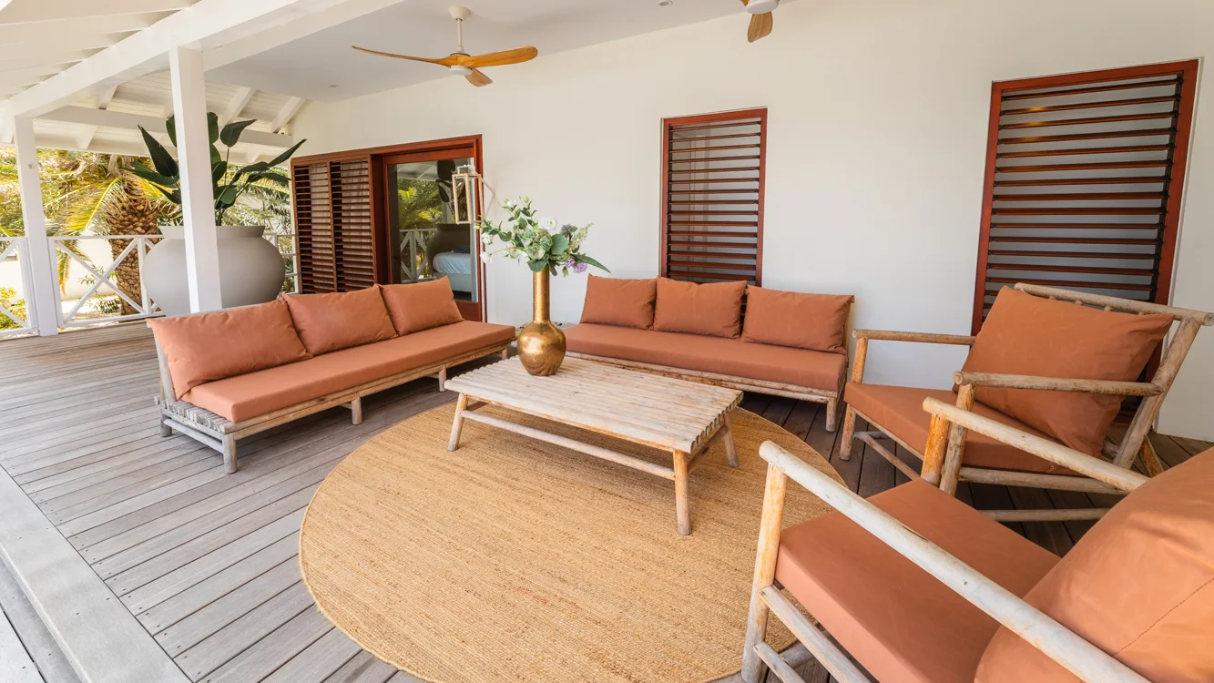 Villa Trankilo - zitgedeelte op de veranda
