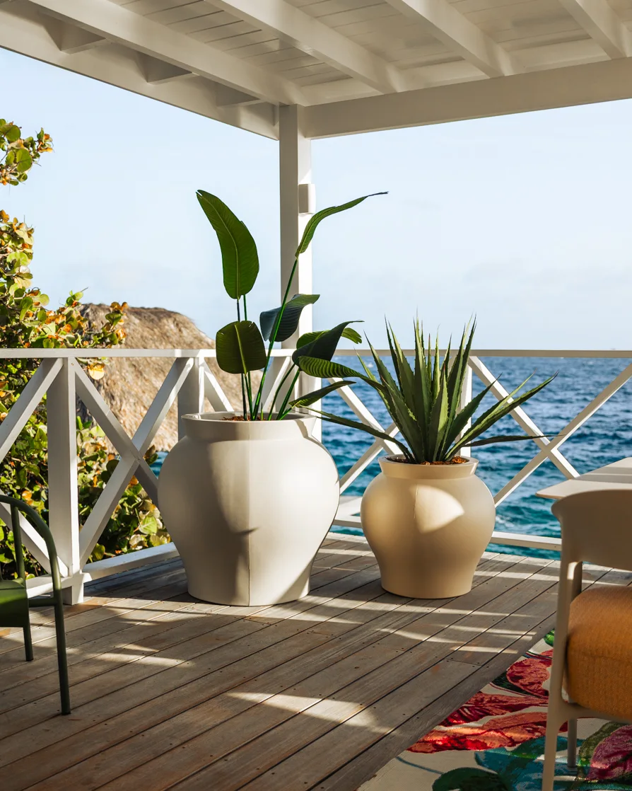 Villa Trankilo - tropische planten op de veranda
